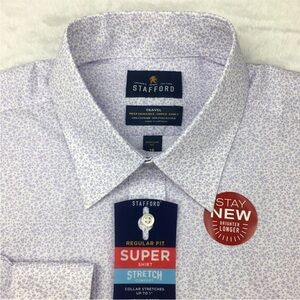 Stafford Men's Purple Shirt